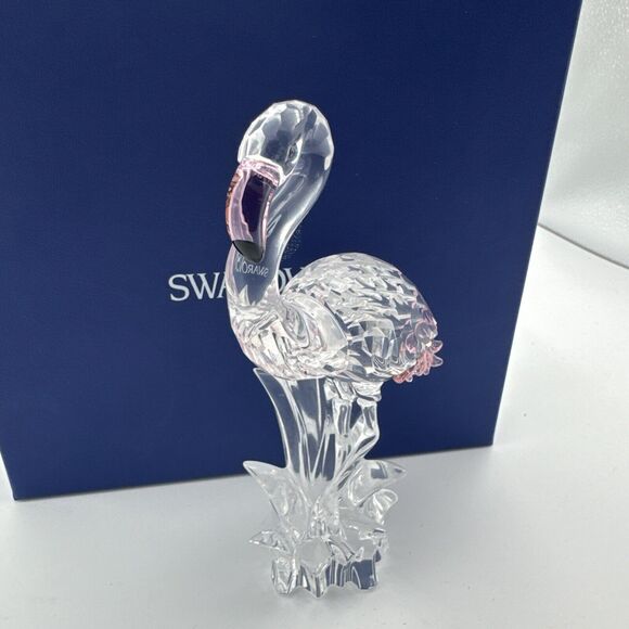 Swarovski Silver Crystal FLAMINGO In Box 289733 EXCELLENT Condition 6" - Picture 3 of 6